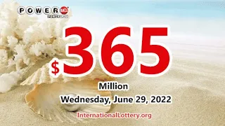 Result of Powerball on June 27, 2022 - Jackpot rises to $365 million