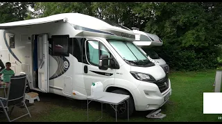 Chausson 640 fold-down bed motorhome rear bath 2020 in Bavaria Field report test Roomtour Vanlife