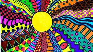 Sun Zentangle ||Doodle Patterns ||Zentangle Art for Beginners