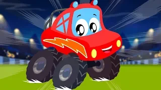 Little Red Car | Monster Truck Dan | We Are The Monster Trucks | Compilation Video For Kids