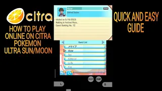 How To Play Multiplayer/Online on CITRA Android Pokemon Ultra Sun and Moon