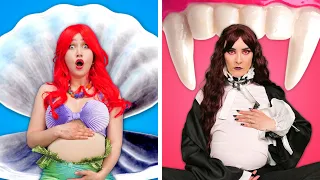 Pregnant Mermaid vs Pregnant Vampire! *Amazing Pregnancy Hacks & Funny Moments* by Gotcha! Viral