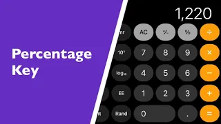 Using The Apple iPhone Calculator Ap To Work Out A Percentage Of Something (Percent Key).