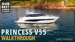 Princess V55  For Sale Video Tour £1,595,000 Vat Paid Lying Uk