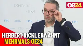Herbert Kickl erwähnt mehrmals oe24 bei persönlicher Erklärung