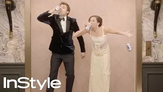 Douglas Booth and Bel Powley | 2019 Golden Globes Elevator | InStyle | #shorts