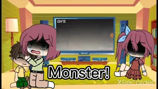 Im not a monster characters react to im not monster (blame)