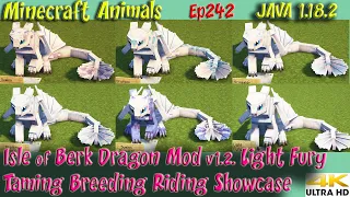 Isle of Berk Dragon Mod v1.2 Light Fury Dragons Taming Breeding Riding JAVA 1.18.2 Animals Ep242