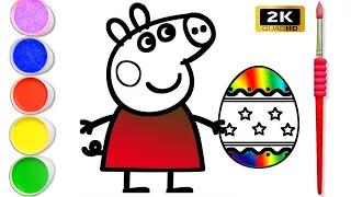 Draw a peppa pig for you How to draw a peppa pig with easter egg