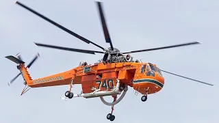 Helicopter with a crane, Sikorsky S-64 Skycrane.