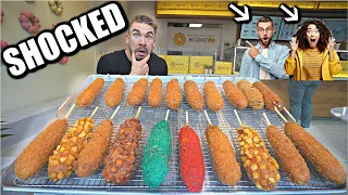 "LOOK AT THEIR FACES" CUSTOMERS SHOCKED BY THIS UNBEATEN CORN DOG EATING CHALLENGE