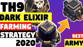 TH9 Dark Elixir Farming Strategy - Best Dark Elixir Army - Clash Of Clans