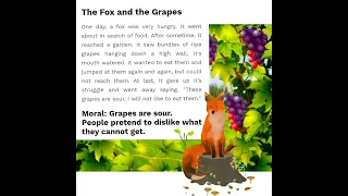 The Fox and the Grapes Story Writing