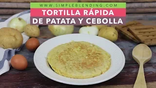 TORTILLA RÁPIDA DE PATATA Y CEBOLLA | La tortilla de patata más saludable | Baja en calorías