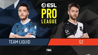 CS:GO - G2 Esports vs. Team Liquid [Overpass] Map 2 - Final - ESL Pro League Season 9