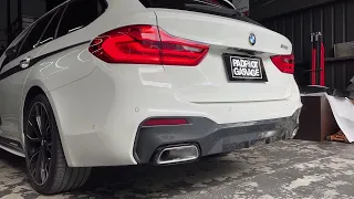 BMW G31 530 升級 530i M Performance 原廠 排氣管 尾段+原廠碳纖維尾飾管+原廠550I 後下巴