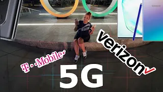 Note 10 Plus 5G - Verizon vs. T-Mobile - 5G Speedtest - in Atlanta !