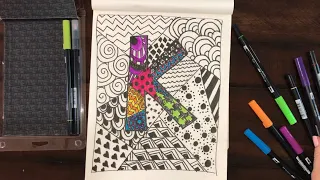 Zentangle Intial for Kids
