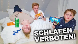 Wer LÄNGER WACH bleibt, gewinnt 😴 mit kleinem Bruder (1000€ Challenge)