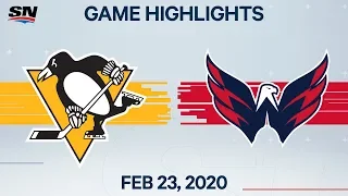 NHL Highlights | Penguins vs. Capitals – Feb. 23, 2020