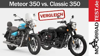 Royal Enfield Meteor 350 vs. Classic 350 | Vergleich der beiden günstigen Retro-Bikes aus Indien