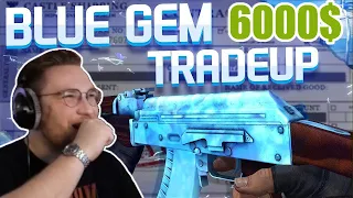 OhnePixel 3x AK47 Blue Gem TRADEUP reaction ! 🤑