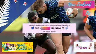 HSBC World Rugby 7s Series 2023  Hamilton 7s | Fiji v Argentina | Quarter Finals