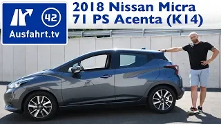 2018 Nissan Micra Acenta 71 PS 5MT (K14) - Kaufberatung, Test, Review