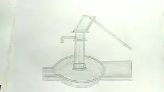 How to draw a Handpump ( Nal ) 💧Draw Water Handpump step by step💧 short trick#drawing #handpump#nal