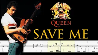 Queen - Save Me (Bass Line + Tabs + Notation) By John Deacon