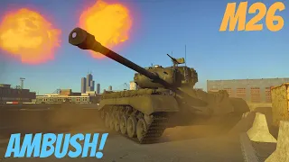4K UHD-War Thunder Tanks-M26 Pershing-Ambush!-Gameplay, Tips, and Brief History