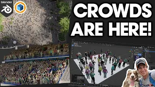 Animated CHARACTERS AND CROWDS with POPULATION for Blender!