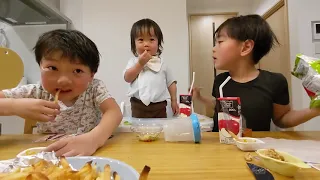 ポテト大好き三兄弟またいじけてるどんちゃん　　ひなごんおいちゃんどんちゃん三兄弟Vlog