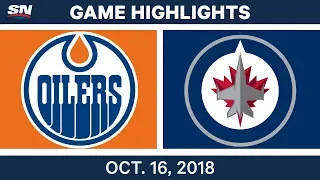 NHL Highlights | Oilers vs. Jets - Oct. 16, 2018