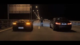 BMW M5 F90 ST2 vs Lamborghini Aventador SVJ ROLL Race