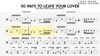 How To Play 50 Ways to leave your Lover On Drums!