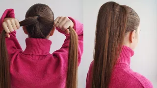 EASY STYLISH PONYTAIL HAIRSTYLE TUTORIAL!