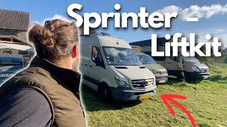 Sprinter 2WD Hinterachse höherlegen + verstärken mit Blattfederzusatzlage + Distanzklötzen