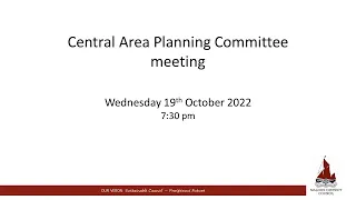 19/10/2022 - Central Area Planning Committee meeting