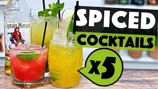 Captain Morgan Cocktails | How to make 5 EASY and TASTY Rum Cocktails | Steve the Barman