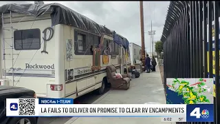 City of LA fails to deliver on promise to clear RV encampments