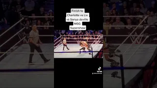 Charlotte flair vs Sonya Deville vs Liv Morgan Smackdown Women's Title MSG Supershow