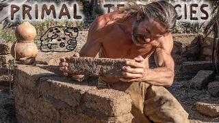 Building the Wall and Fireplace of Primitive Adobe Hut (episode 28)