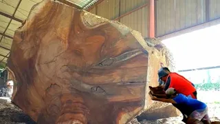 50juta?super besar dan berbahaya proses penggergajian kayu wadang langka di sawmill Indonesia