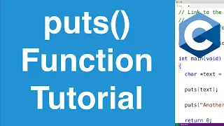 puts() Function | C Programming Tutorial