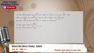 🎙 When We Were Young - Adele Vocal Backing Track with chords and lyrics