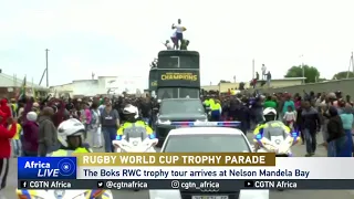 The Boks RWC trophy tour arrives at Nelson Mandela Bay