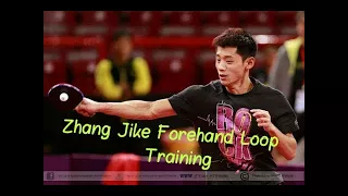 Zhang Jike Forehand Loop Training