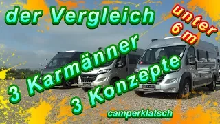 Karmann Davis 590 + Davis 600 + Dexter 600 💥 der große Kastenwagen Wohnmobil Vergleich / Test ‼️