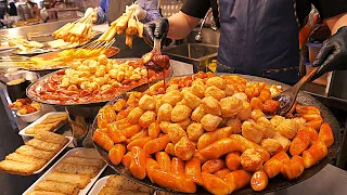 Famous Korean Gwangjang Market! No.1 street food tteokbokki, handmade fish cake / korean street food